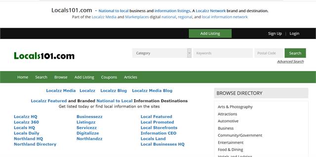 Locals101.com  - National to local business and information listings.