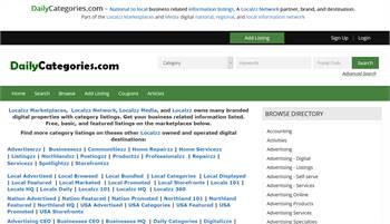 DailyCategories.com - National to local business related information listings. 