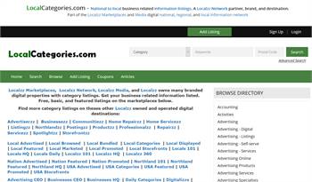 LocalCategories.com - National to local business related information listings.